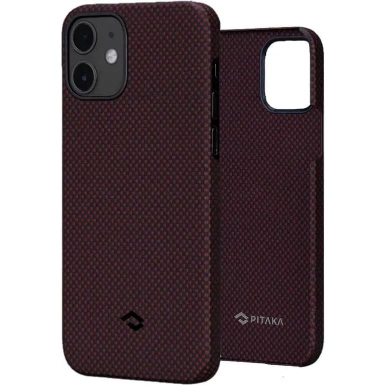 Чехол-накладка Pitaka MagEZ Case Plain Black/Red для iPhone 12 mini - фото 1