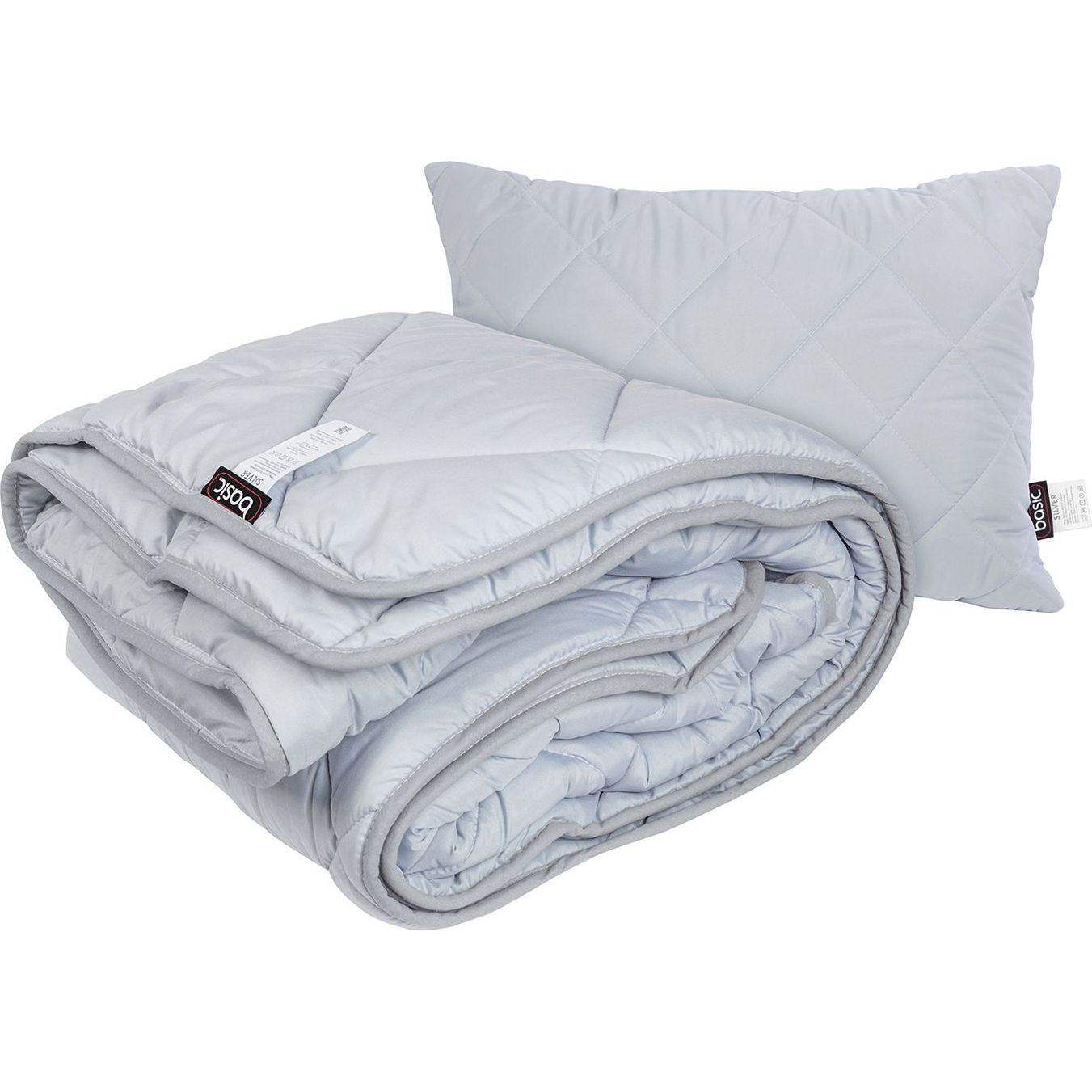 Набор Sonex Basic Silver: одеяло 140х205 см + подушка 50х70 см (SO102343) - фото 1