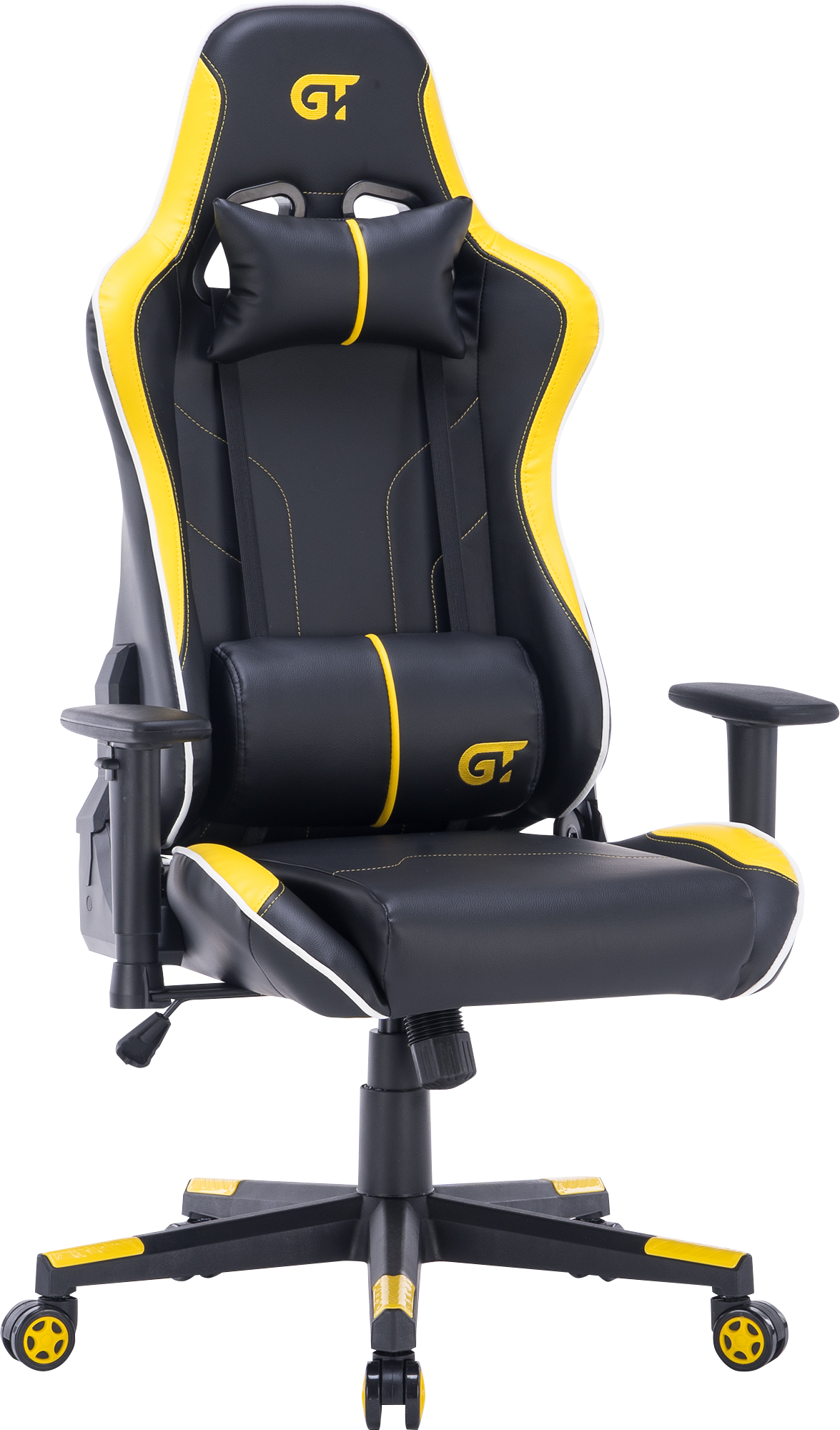 Геймерское кресло GT Racer черное с желтым (X-2528 Black/Yellow) - фото 2