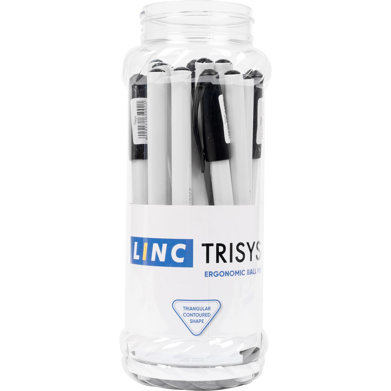 Ручка кулькова Linc Trisys чорнила чорні упаковка 24 шт. (411716) - фото 4
