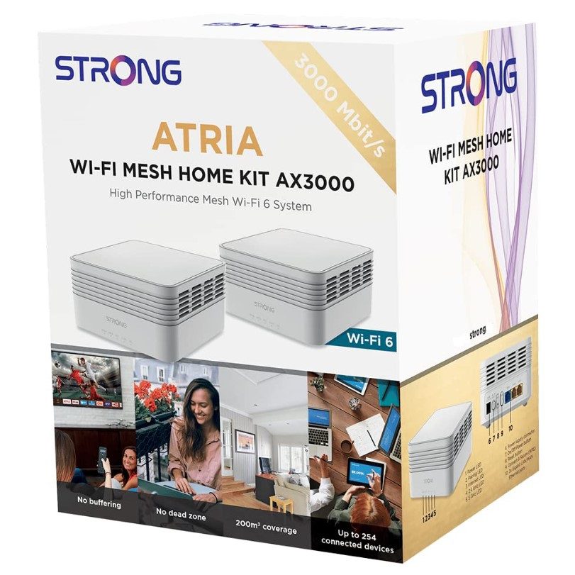 Домашняя Wi-Fi Mesh система ретранслятор Strong Atria AX3000 Wi-Fi 6 Mesh Kit - фото 8