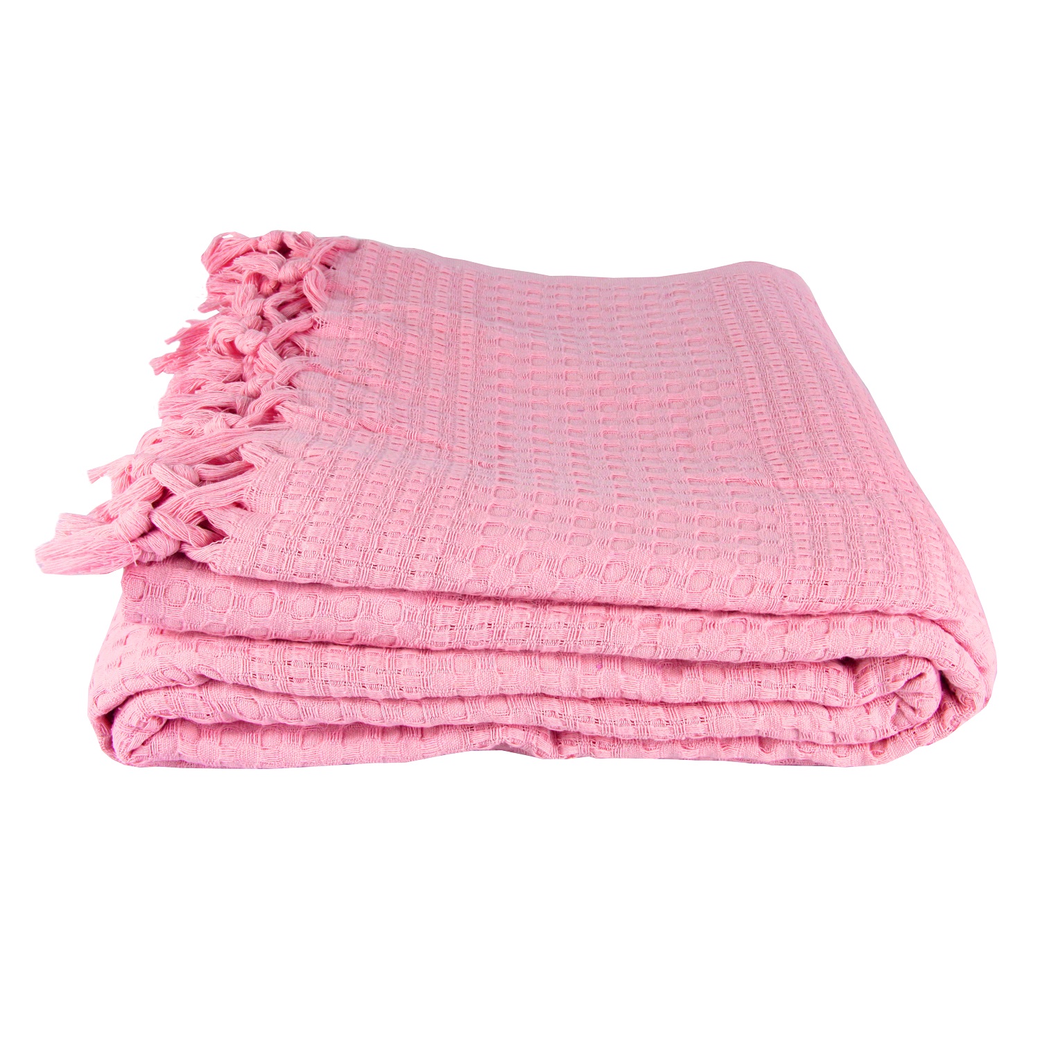 Покривало-плед IzziHome Checkers, піке, 220х240 см, темно-рожевий (2200000553454) - фото 2