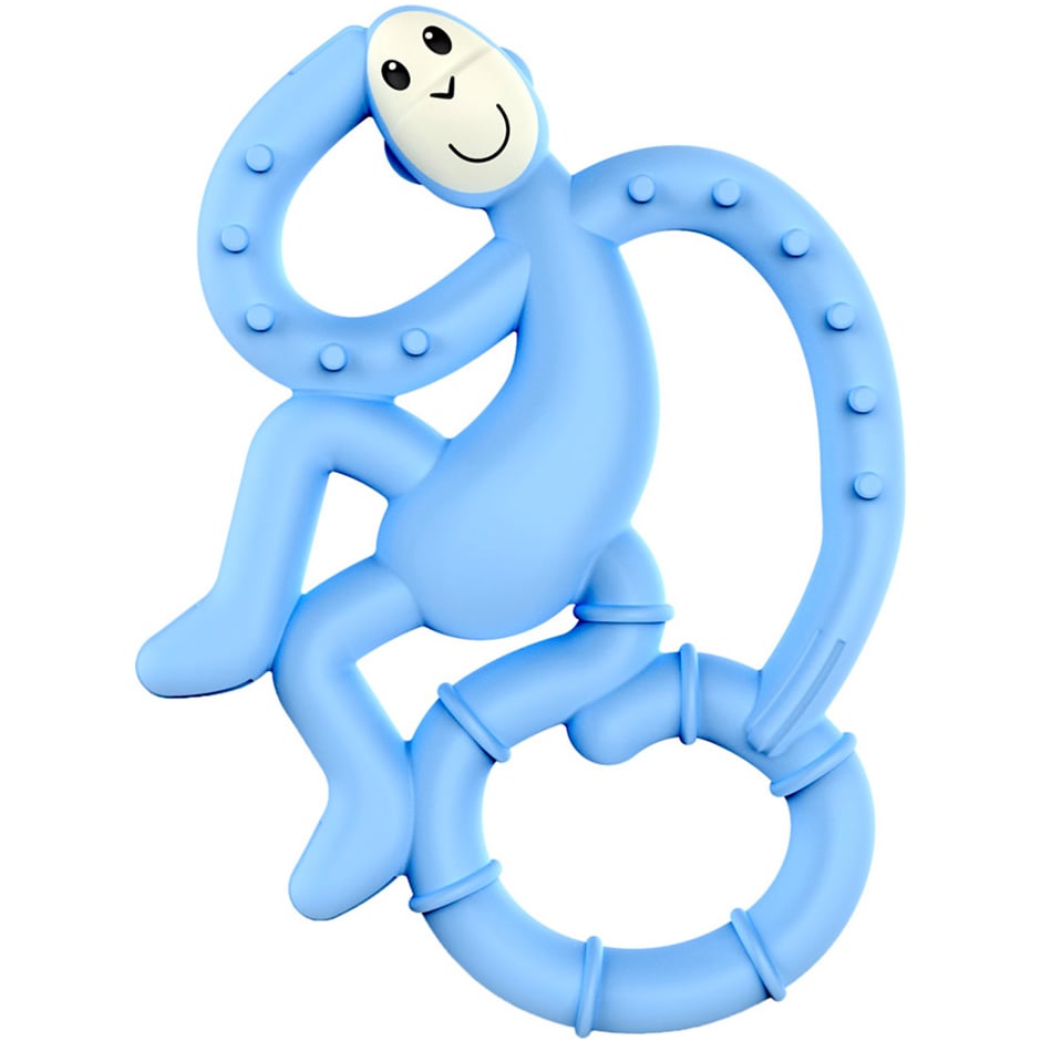 Игрушка-прорезыватель Matchstick Monkey Маленькая танцующая Обезьянка, 10 см, голубая (MM-МMT-007) - фото 1