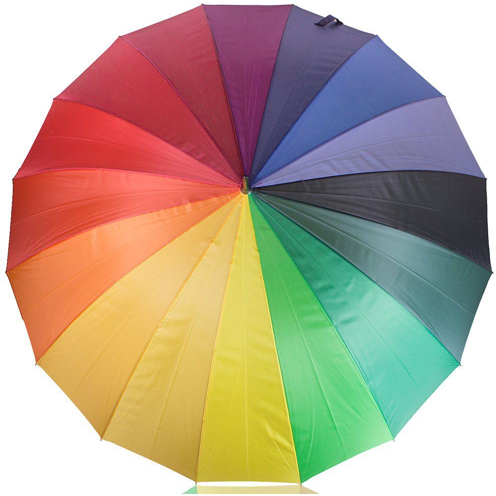 Женский зонт-трость механическая Happy Rain 105 см разноцветный - фото 1