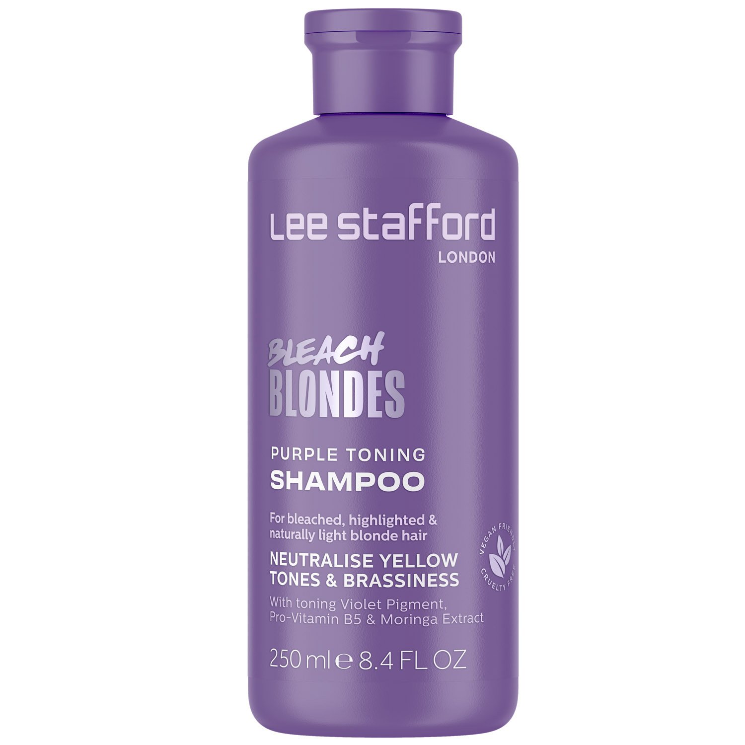 Шампунь для осветленных волос Lee Stafford Bleach Blondes Purple Toning Shampoo тонирующий 250 мл - фото 1