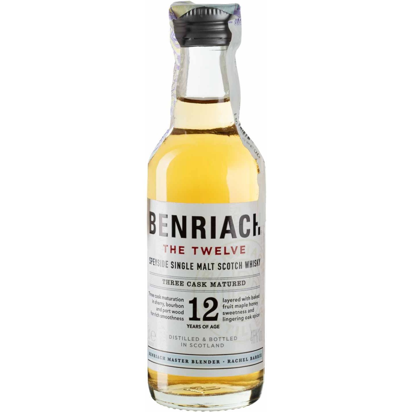 Виски BenRiach 12yo Single Malt Scotch Whisky 46% 0.05 л - фото 1