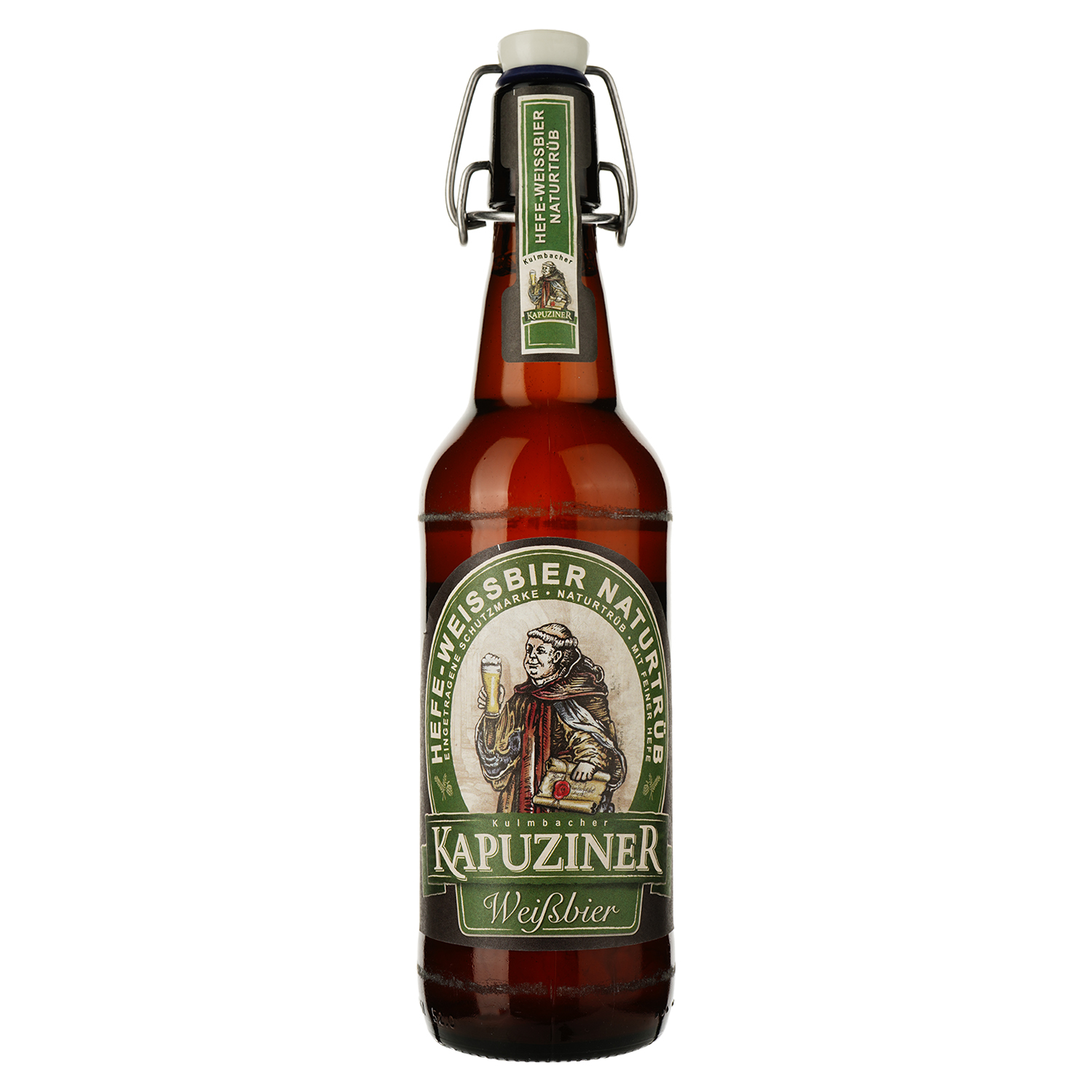 Пиво Kapuziner Wessbier светлое, 5.4%, 0.5 л - фото 1