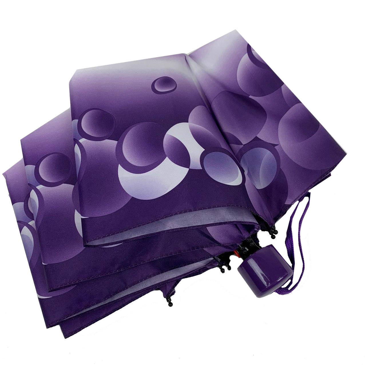 Жіноча складана парасолька механічна S&L 97 см фіолетова - фото 5