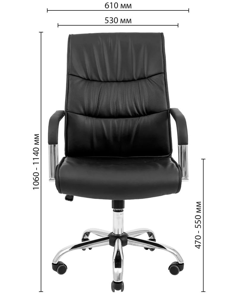 Кресло компьютерное Richman Торонто Хром черный (RCM-1111) - фото 6