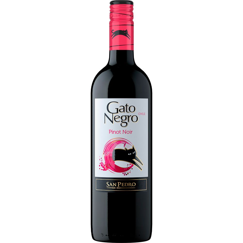 Вино Gato Negro Pinot Noir, червоне, сухе, 0,75 л - фото 1