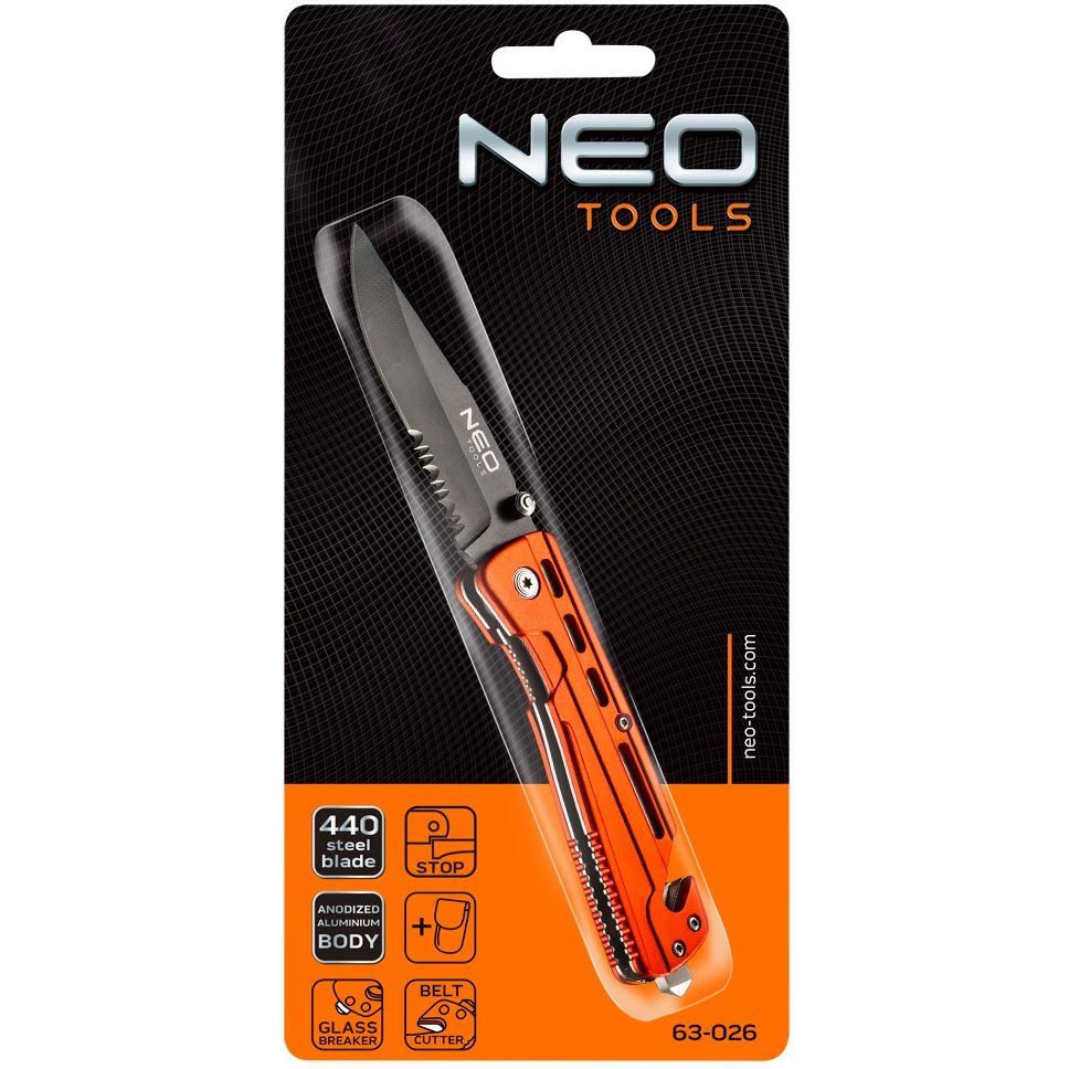 Нож складной Neo Tools 200 мм (63-026) - фото 2