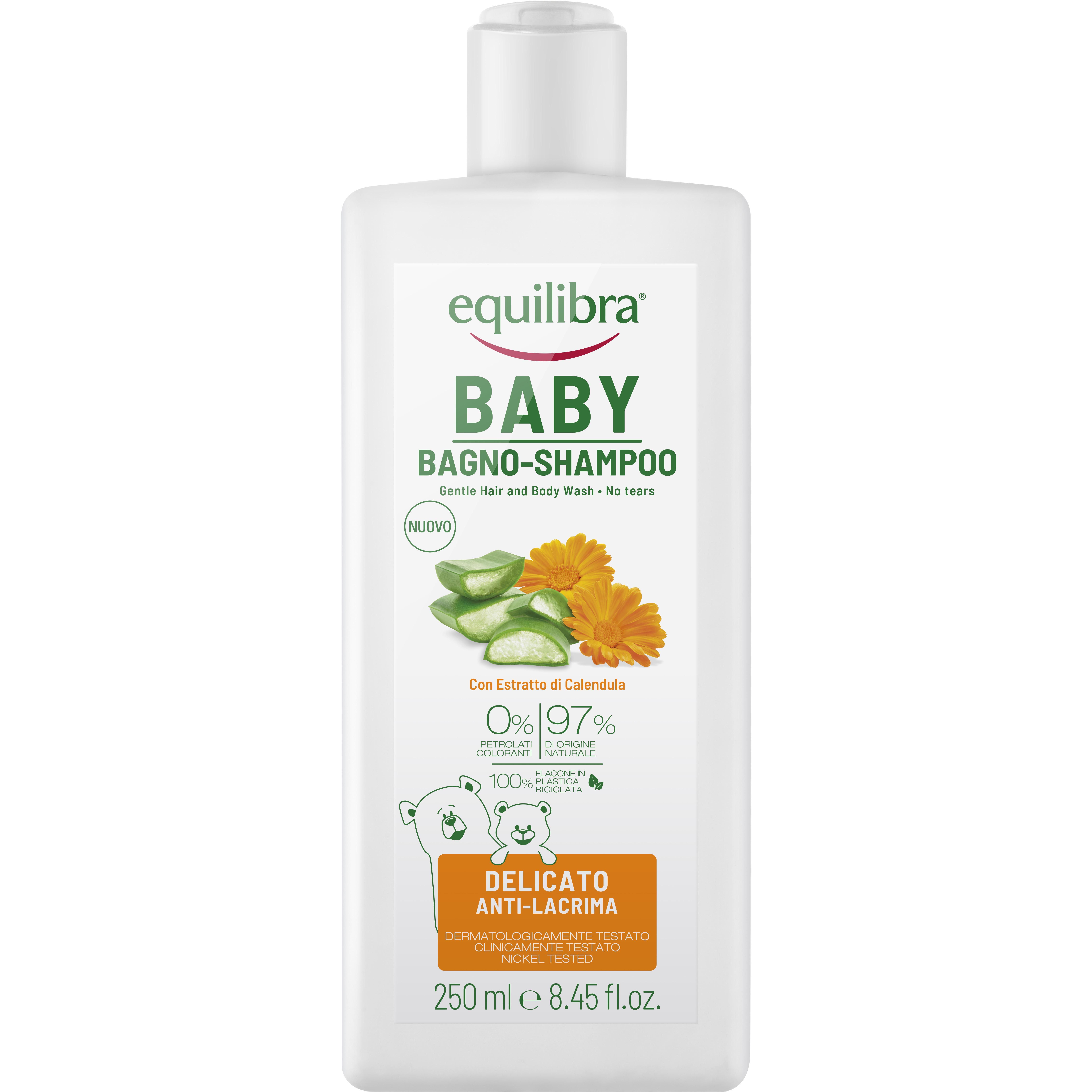 Детский гель-шампунь Equilibra Baby Hair and Body Wash 250 мл - фото 1