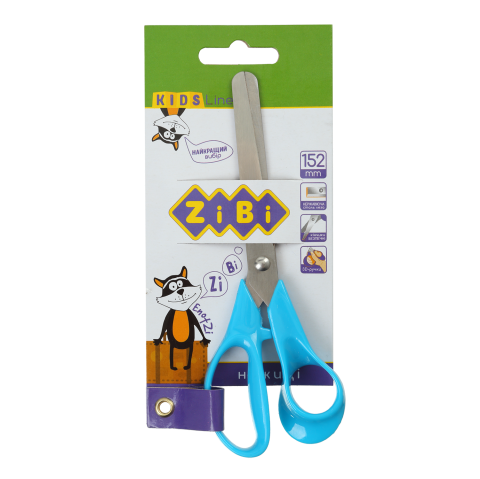 Ножиці дитячі ZiBi Kids line, з пластиковими 3D-ручками, синій (ZB.5014-02) - фото 1