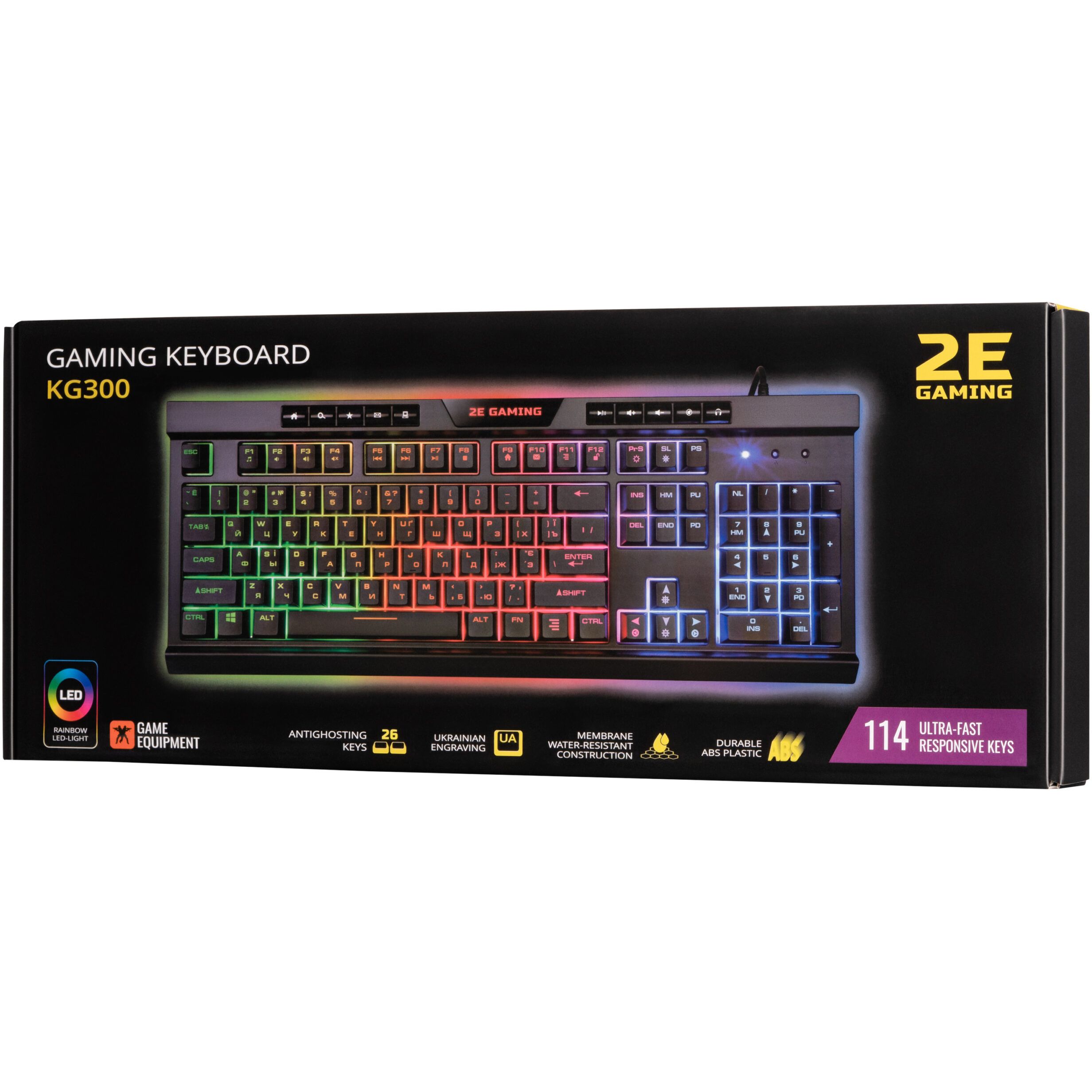 Клавиатура игровая 2E Gaming KG300 с подсветкой black (2E-KG300UB) - фото 7