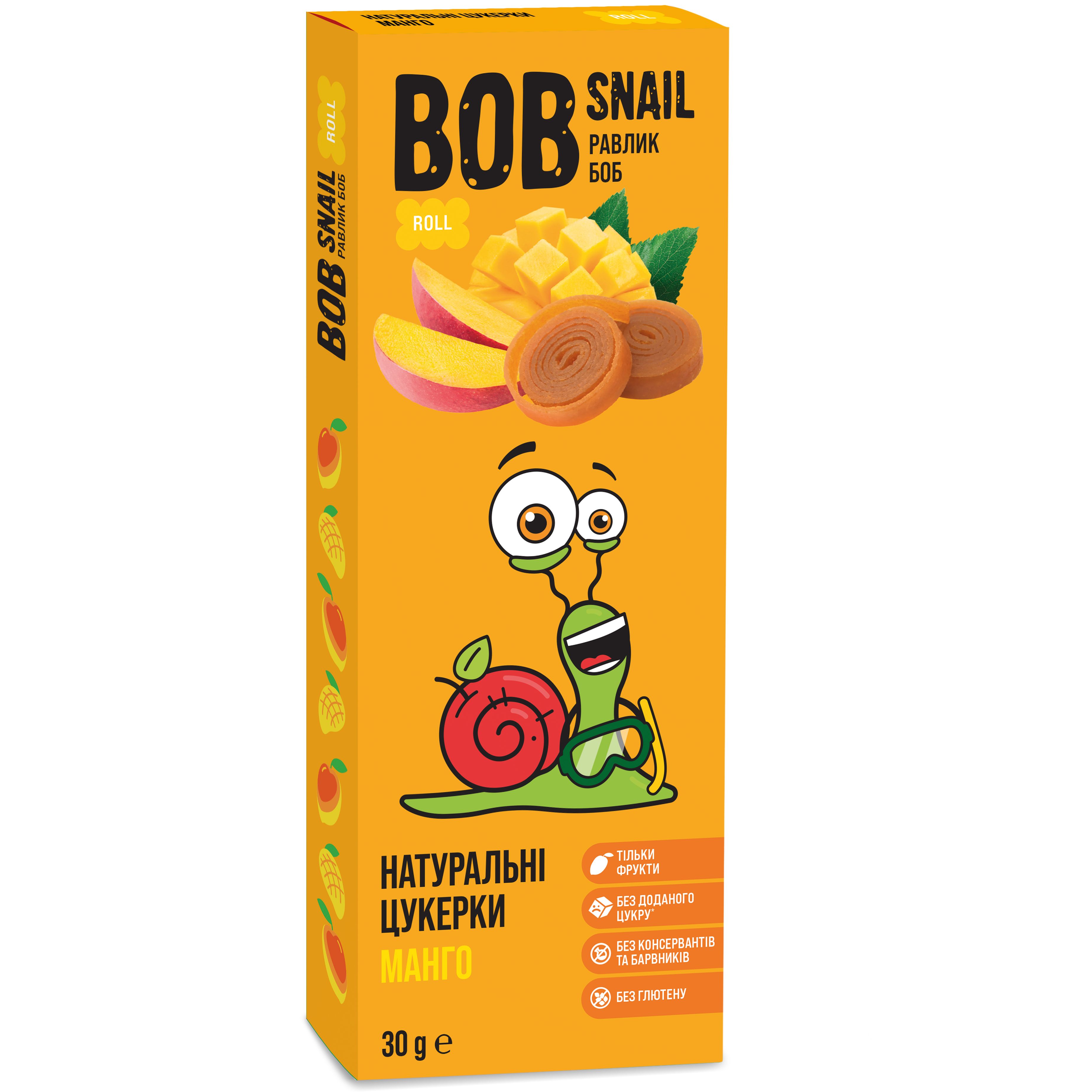 Фруктовые манговые конфеты Bob Snail 30 г - фото 1