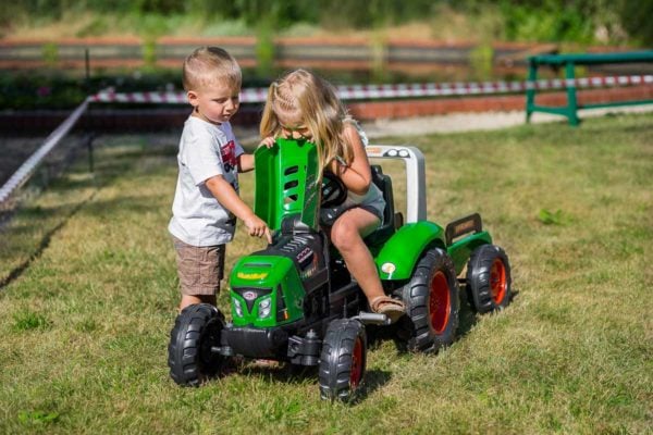 Дитячий трактор Falk 2021AB на педалях, з причепом, зелений (2021AB) - фото 4