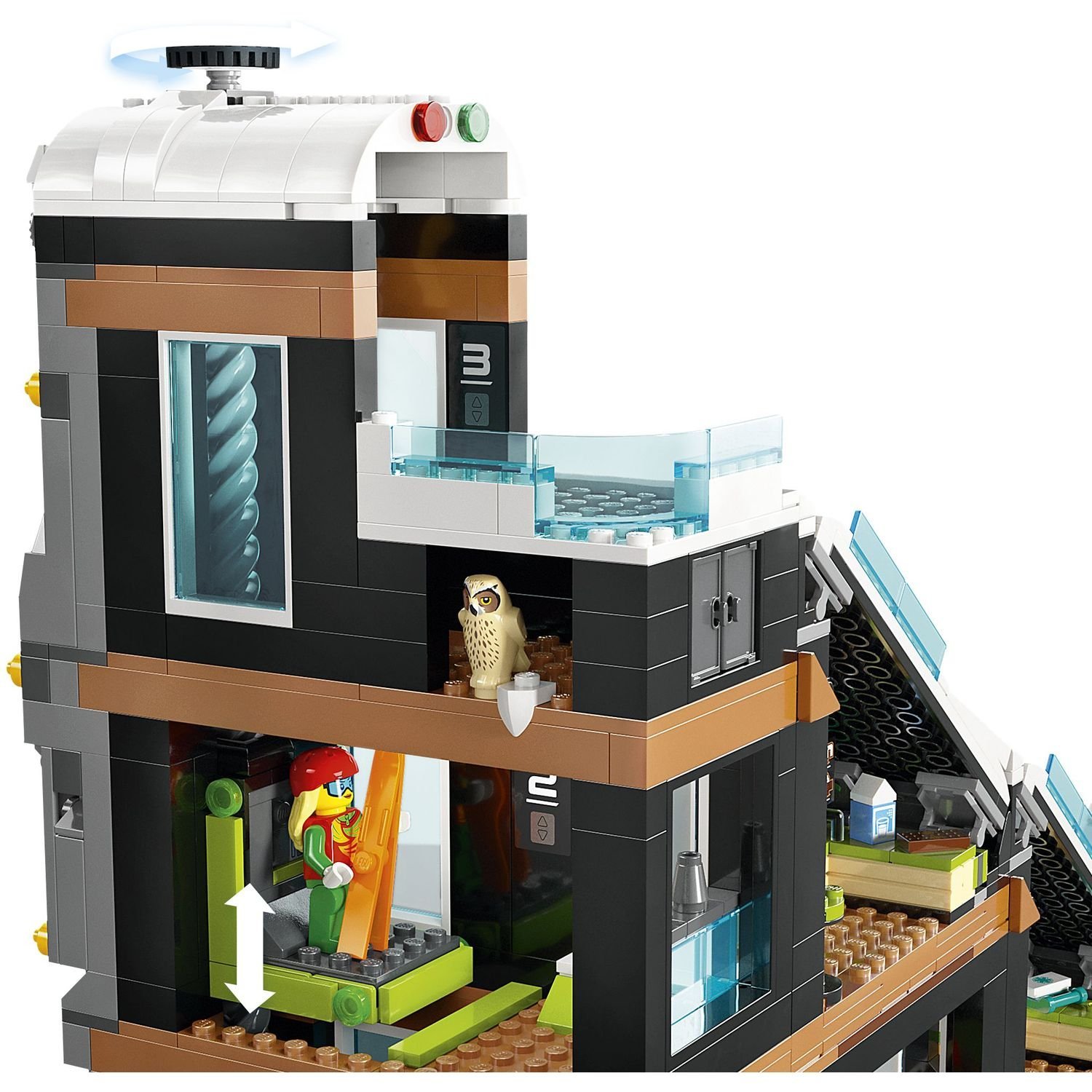 Конструктор LEGO City Горнолыжный и скалолазный центр, 1045 деталей (60366) - фото 8