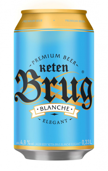 Пиво Keten Brug Blanche Elegant, светлое, 4,8%, ж/б, 0,33 л (852623) - фото 1