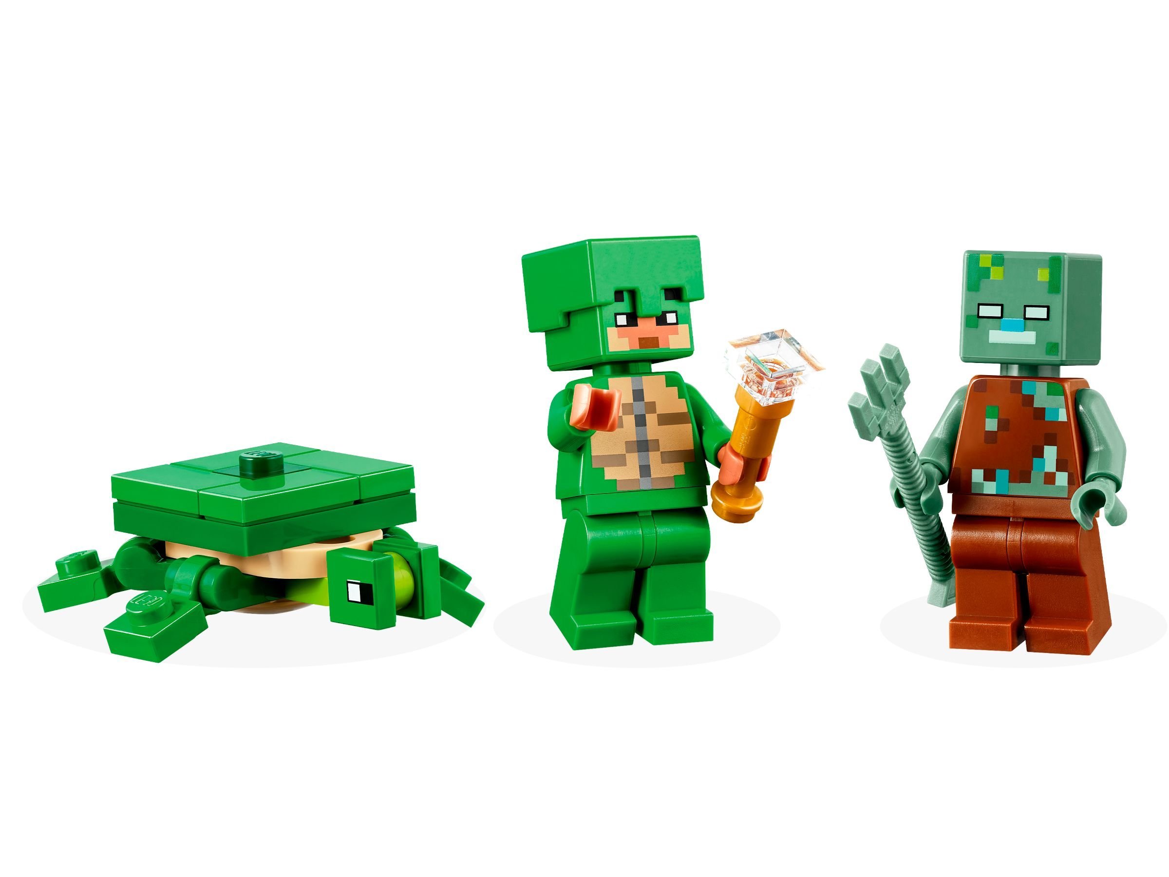 Конструктор LEGO Minecraft Пляжний будинок у формі черепахи 234 деталі (21254) - фото 9