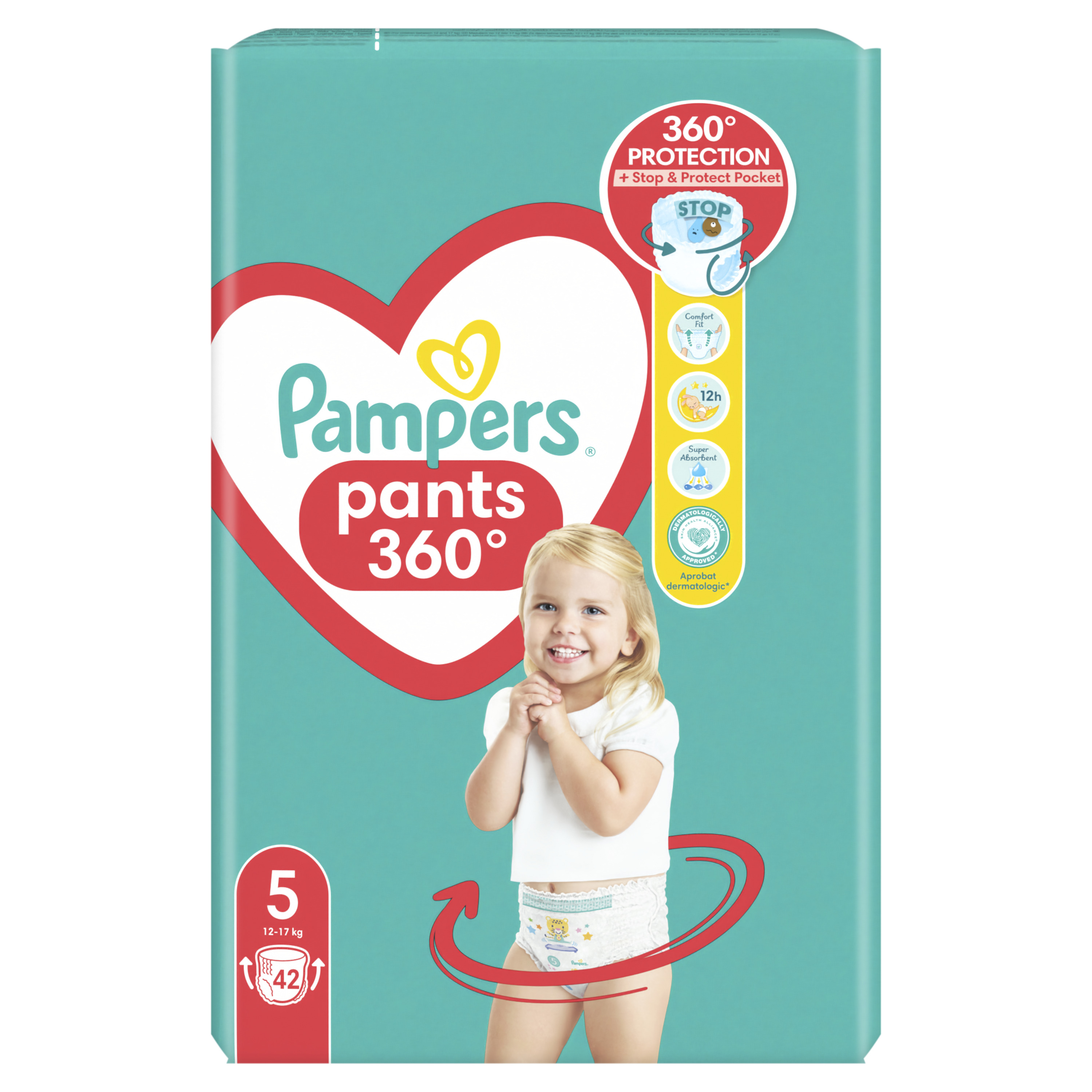 Підгузники-трусики Pampers Pants Junior одноразові 5 (12-17 кг) 42 шт. - фото 3