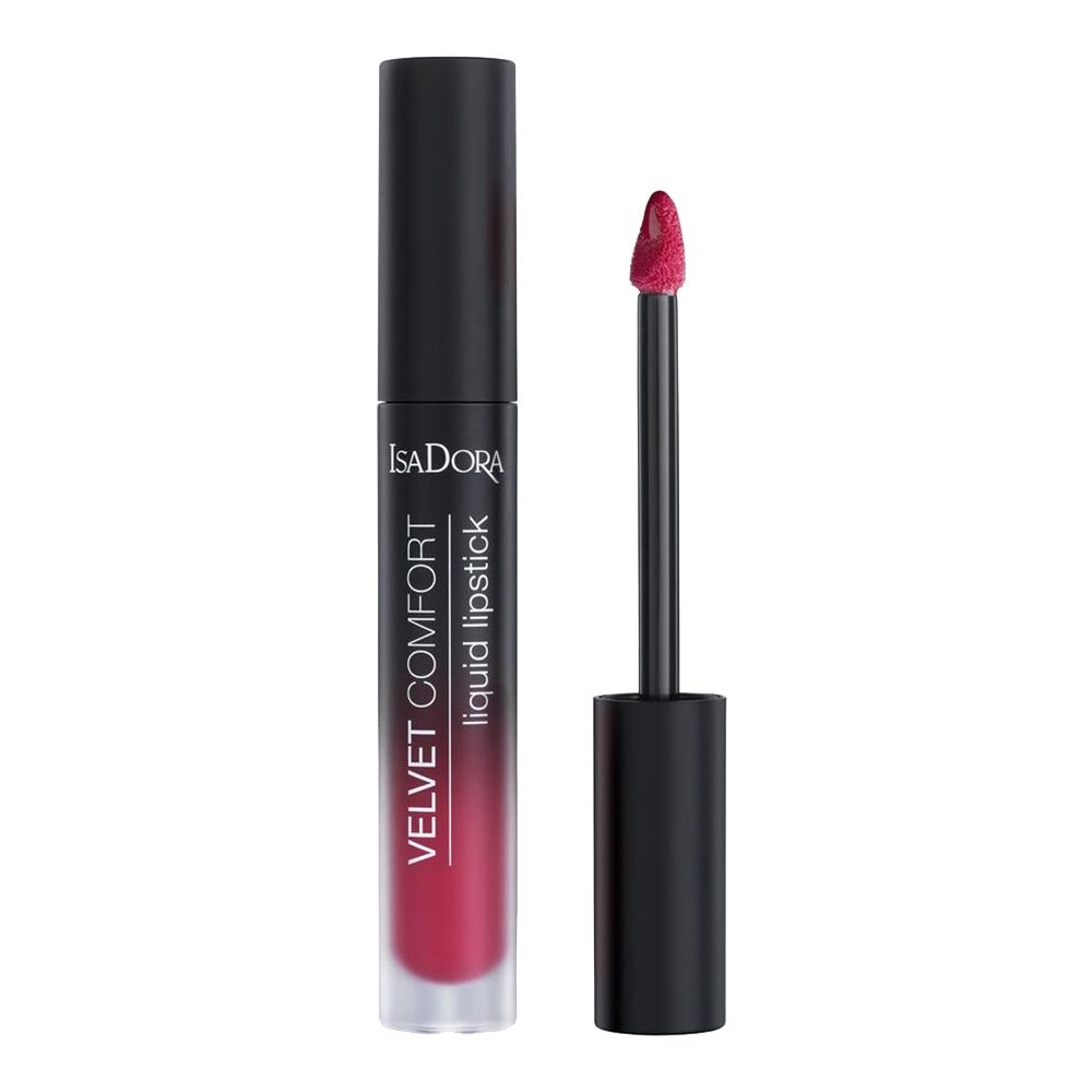 Жидкая помада для губ IsaDora Velvet Comfort Liquid Lipstick, тон 60 (Raspberry Kiss), 4 мл (581802) - фото 1