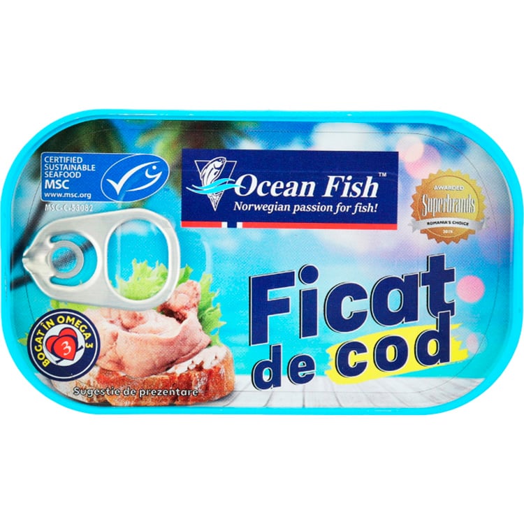 Печень трески Ocean Fish натуральная 120 г (904826) - фото 1