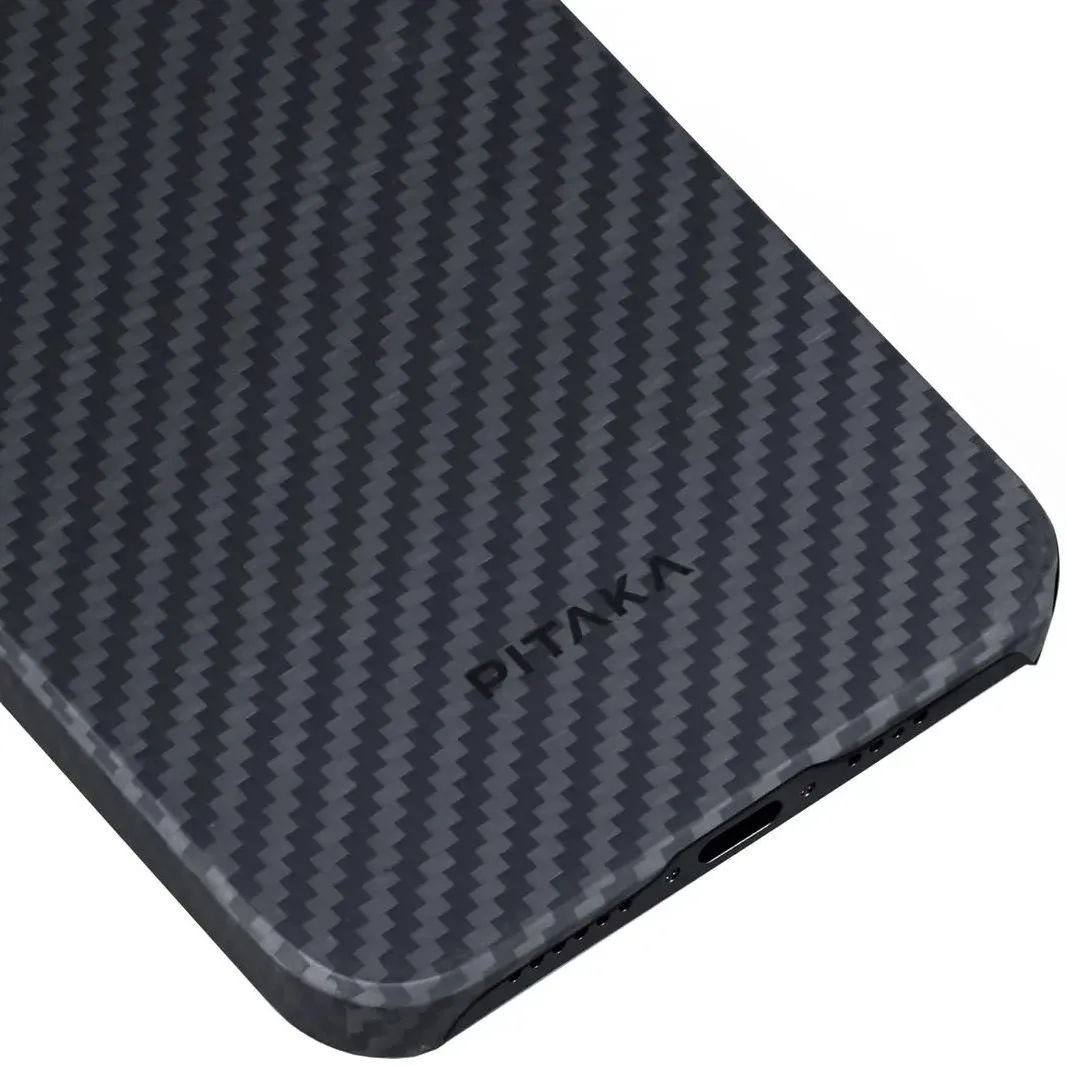 Чохол-накладка Pitaka MagEZ Case 4 Twill 1500D Black/Grey для iPhone 15 Plus - фото 7