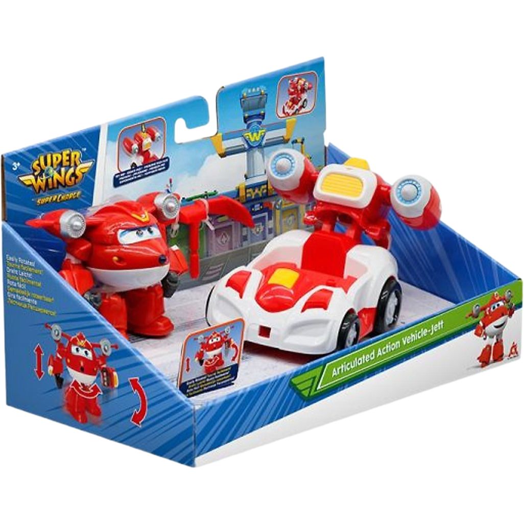 Игровой набор Super Wings Supercharge Articulated Action Vehicle Джетт (EU740991V) - фото 6