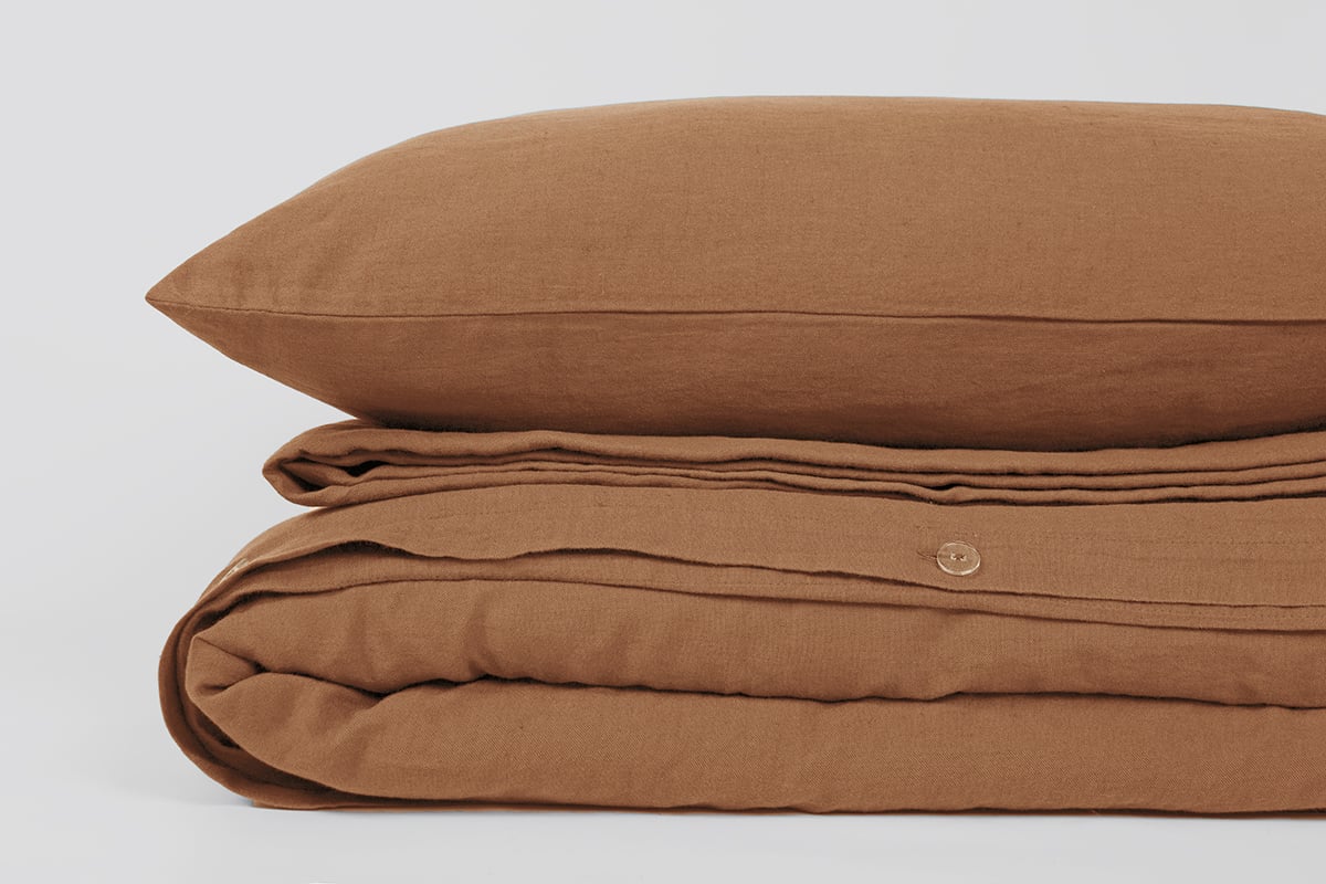 Комплект постельного белья Barine Serenity indian tan, евростандарт, коричневый (svt-2000022252034) - фото 1