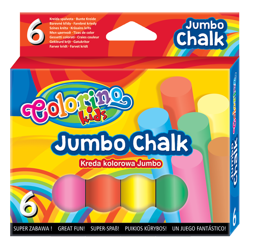 Цветные мелки Colorino Jumbo, 6 цветов (65818PTR) - фото 1