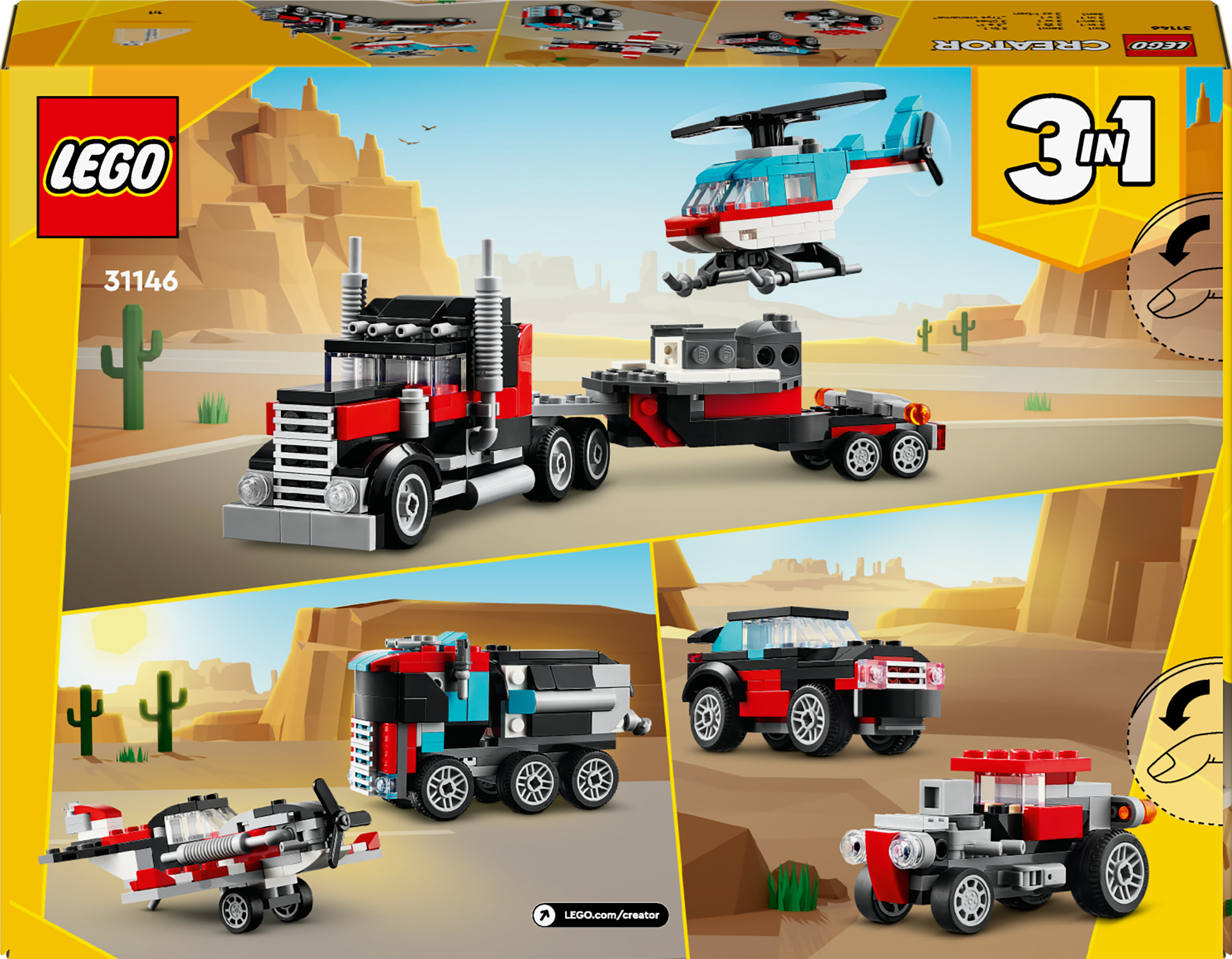 Конструктор LEGO Creator Бортовой грузовик с вертолетом 270 детали (31146) - фото 9