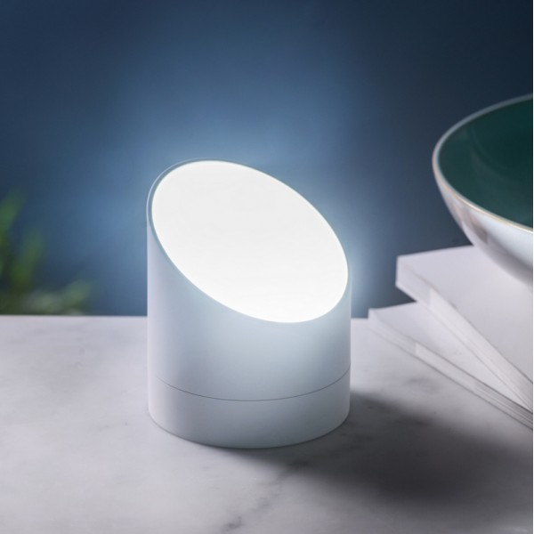 Будильник-лампа Gingko The Edge Light, з регулюванням яскравості, білий (G001WT) - фото 3