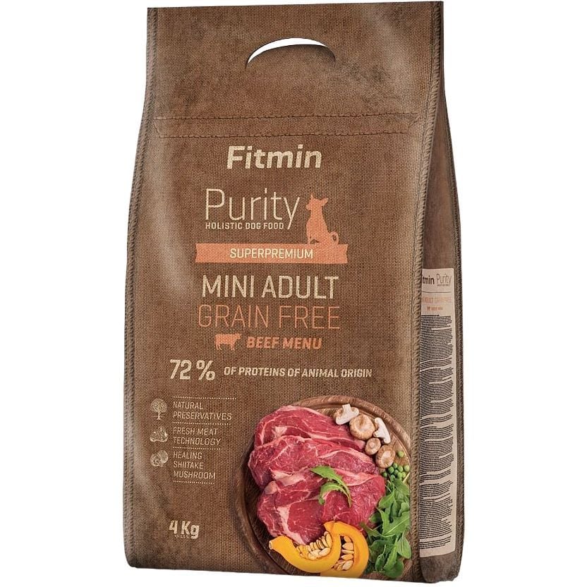 Сухой корм для собак Fitmin dog Purity GF Adult Mini Beef 4 кг - фото 1