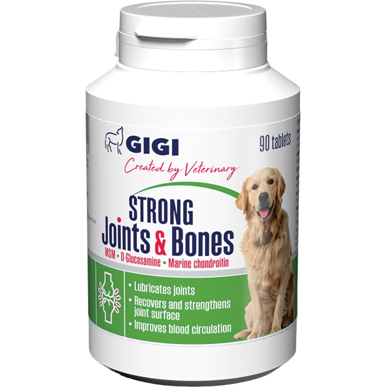 Вітамінно-мінеральний комплекс Gigi Strong Joints & Bones для зміцнення та відновлення суглобів у собак 1 таблетка на 10 кг №90 - фото 1