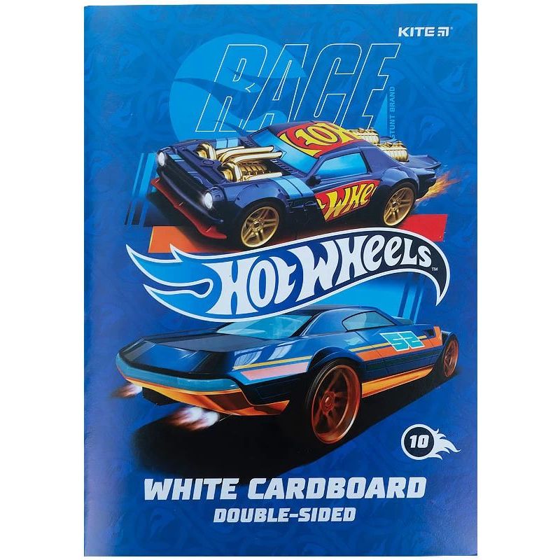 Картон белый Kite Hot Wheels A4 10 листов (HW21-254) - фото 1