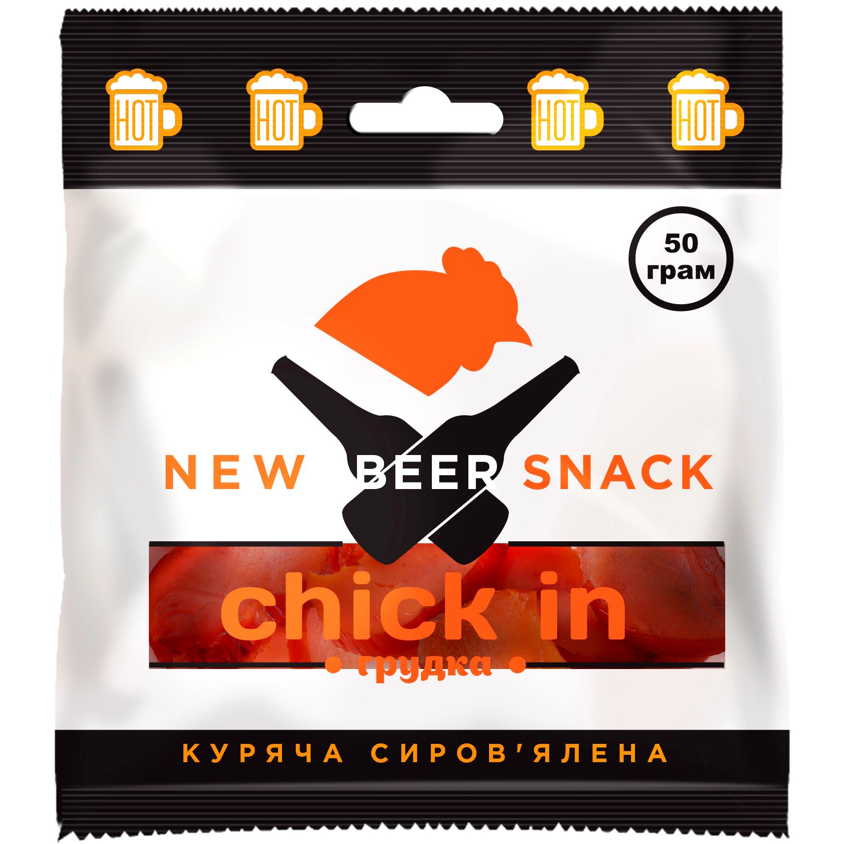 Куряча грудка New Beer Snack Chick in сиров'ялена 50 г - фото 1