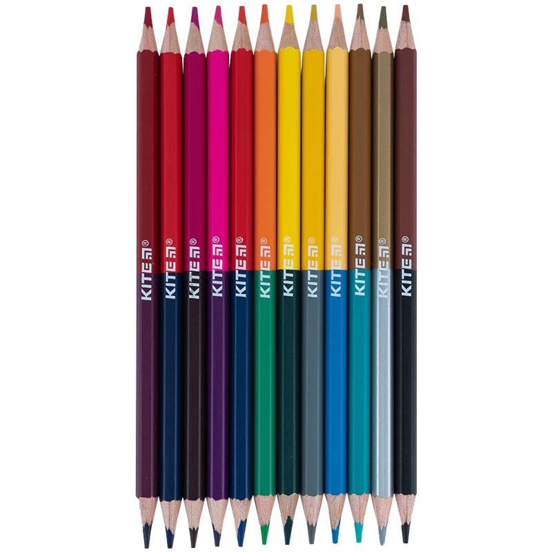 Кольорові двосторонні олівці Kite Fantasy 12 шт. (K22-054-2) - фото 3