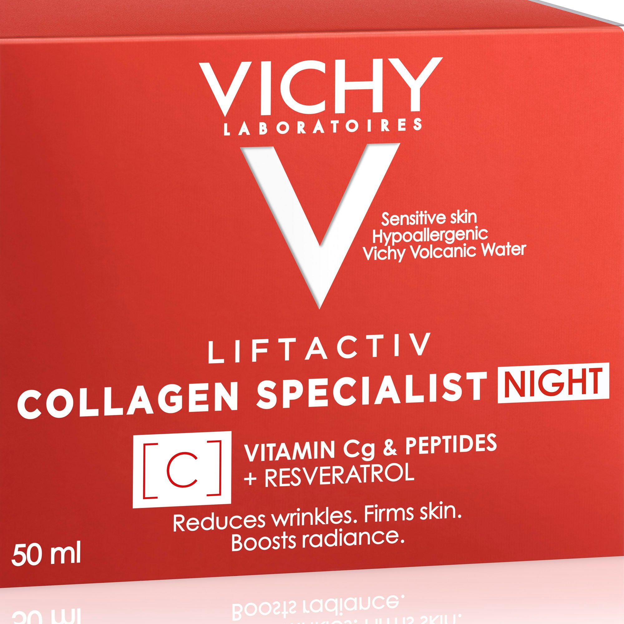 Нічний антивіковий крем-догляд Vichy Liftactiv Collagen Specialist Night Cream, з ефектом корекції зморшок, надання пружності та відновлення сяйва, 50 мл (MB275500) - фото 3