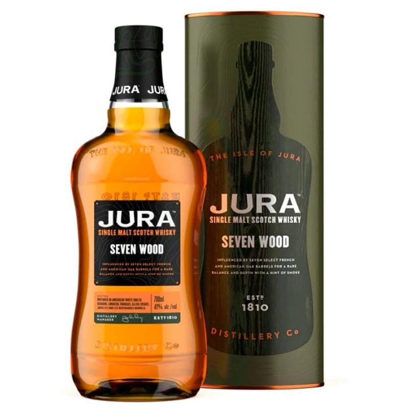 Виски Isle of Jura Seven Wood Single Malt Scotch Whisky, 42%, 0,7 л (42746) - фото 1