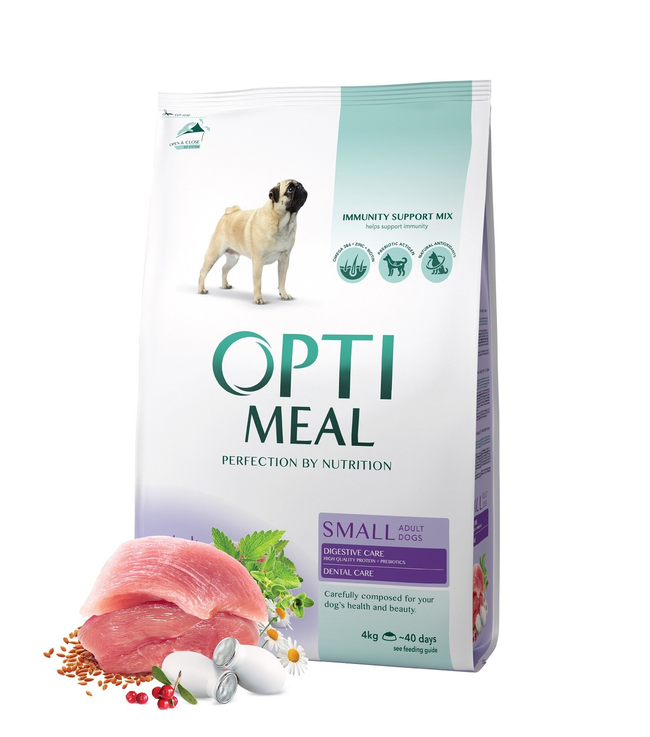 Сухой корм для взрослых собак малых пород Optimeal, утка, 4 кг (B1760801) - фото 2