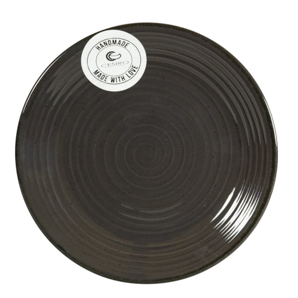 Тарілка десертна Cesiro Spiral, 20 см, графіт (D3070S/G141) - фото 1