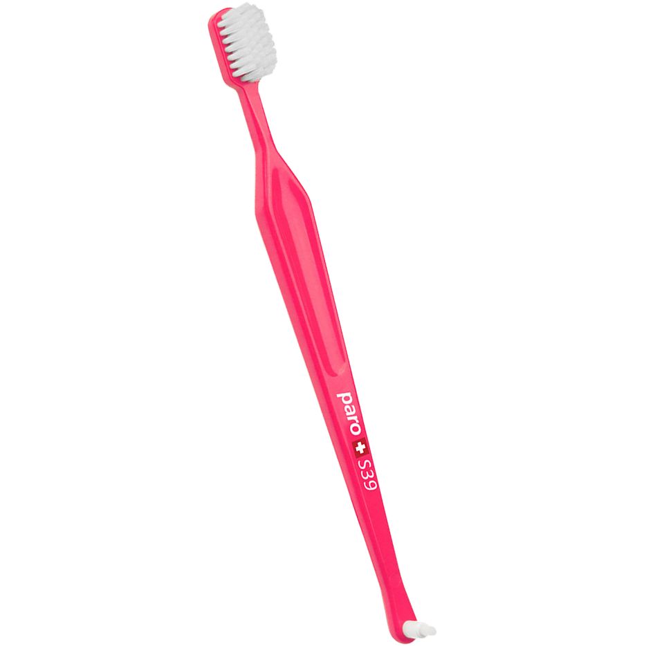 Зубна щітка Paro Swiss S39 з монопучковою насадкою м'яка рожева - фото 1