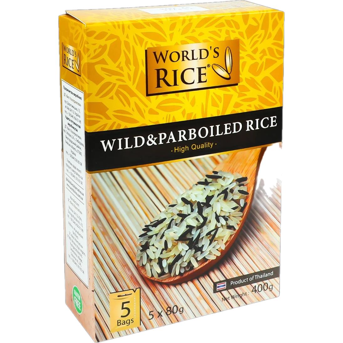 Рис World's rice Дикий + парбоїлд 400 г (476250) - фото 1