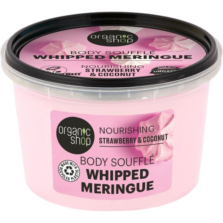 Суфле для тела Organic Shop Body Souffle Whipped Meringue Nourishing Strawberry & Coconut 250 мл - фото 1