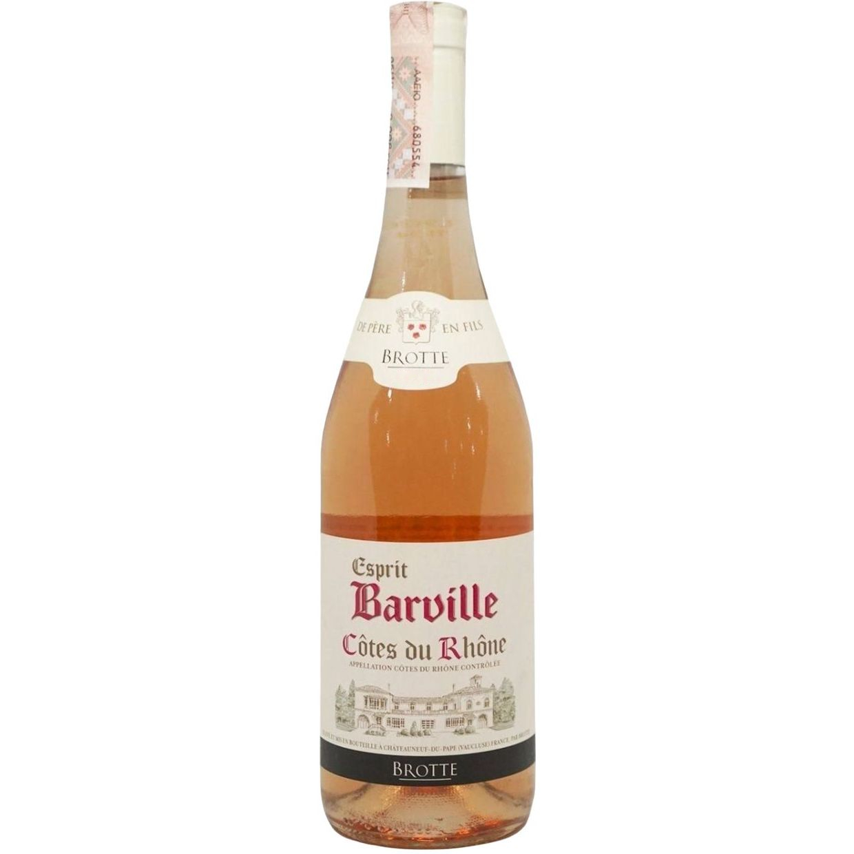 Вино Brotte S.A. Cotes du Rhone Esprit Barville Rose, сухе, рожеве, 13,5%, 0,75 л (16975) - фото 1