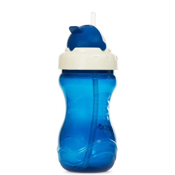 Чашка-непроливайка Baboo, с силиконовой соломинкой, 9+ мес., 360 мл, синяя (8-129) - фото 2