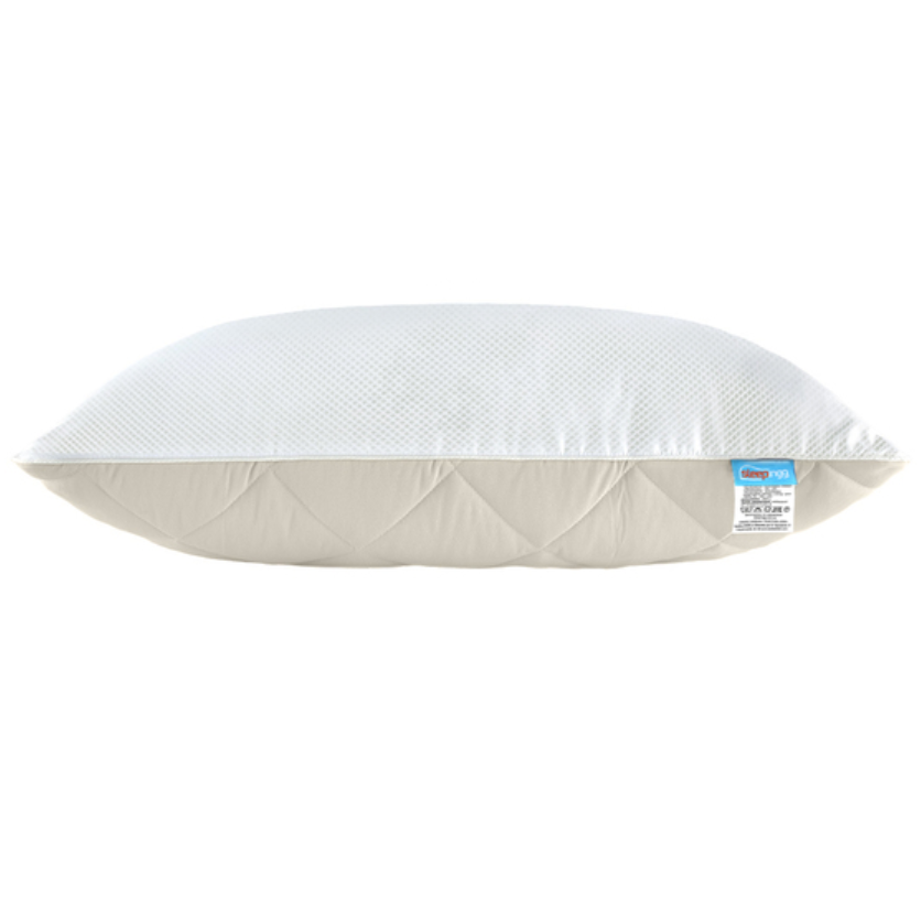 Подушка Sleepingg двокамерна антиалергенна, 70х50 см, білий з бежевим (8000034936) - фото 1