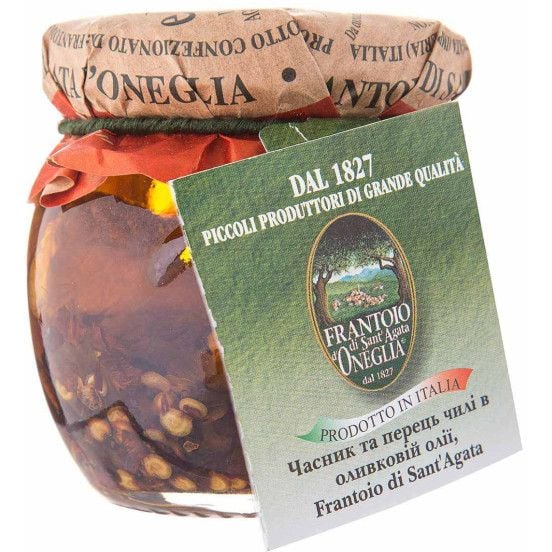 Чеснок и перец чили Frantoio di Sant'agata в оливковом масле 90 г - фото 1