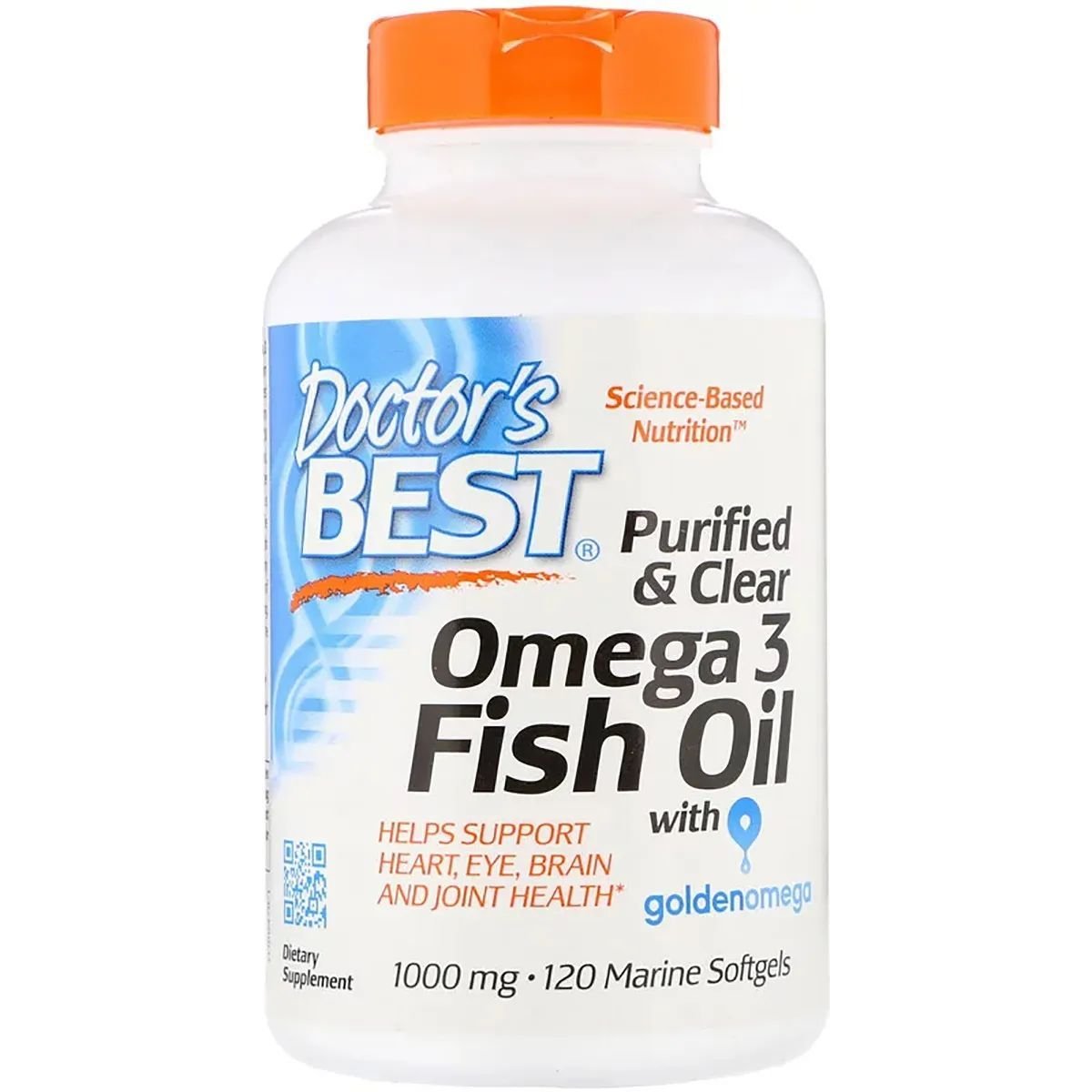 Рыбий жир Омега-3 Doctor's Best Omega 3 Fish Oil with Goldenomega 1000 мг 120 капсул - фото 1