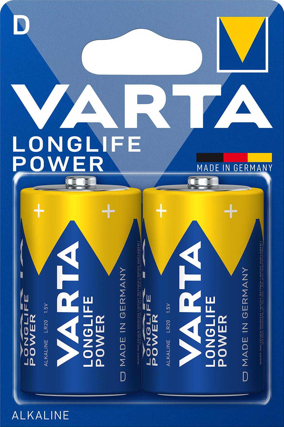 Батарейки Varta High Energy D Bli Alkaline, 2 шт. (4920121412) - фото 1